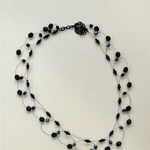 Midnight Blue Beaded Necklace